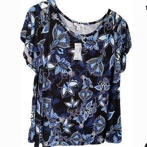 Westport Women Floral Prjnted Short Sleeve Small